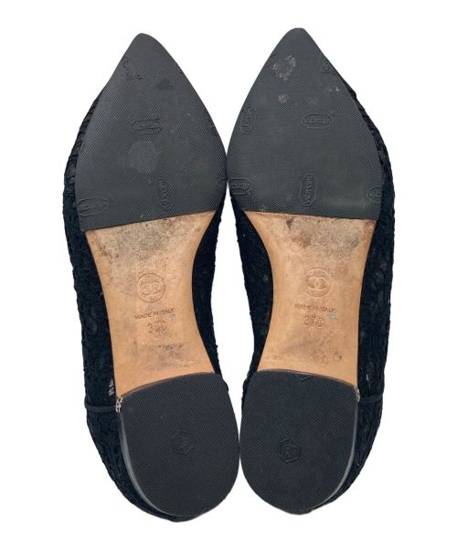 CHANEL（シャネル）CHANEL (シャネル) レースアップシューズ ブラック サイズ:37Cの古着・服飾アイテム