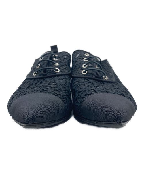 CHANEL（シャネル）CHANEL (シャネル) レースアップシューズ ブラック サイズ:37Cの古着・服飾アイテム