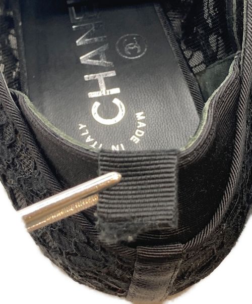 CHANEL（シャネル）CHANEL (シャネル) レースアップシューズ ブラック サイズ:37Cの古着・服飾アイテム