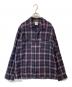 GOOD ENOUGH（グッドイナフ）の古着「ジップアップシャツ」｜グレー×パープル