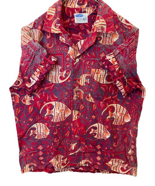 Pilgrim（ピルグリム）Pilgrim (ピルグリム) 総柄シャツ レッド サイズ:Mの古着・服飾アイテム