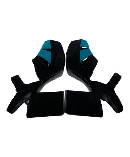 MIU MIU（ミュウミュウ）MIU MIU (ミュウミュウ) スウェードサンダル 5XP572 ブラック サイズ:34 1/2の古着・服飾アイテム