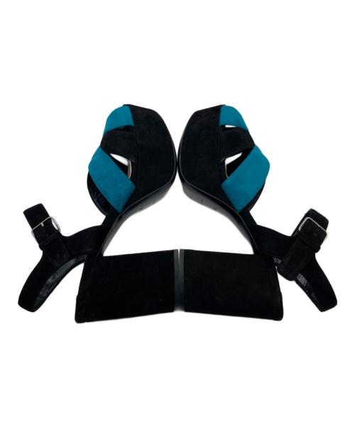 MIU MIU（ミュウミュウ）MIU MIU (ミュウミュウ) スウェードサンダル 5XP572 ブラック サイズ:34 1/2の古着・服飾アイテム