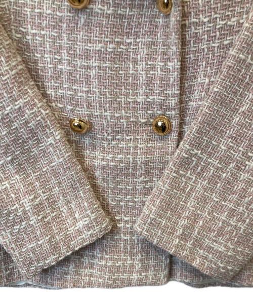 ZARA（ザラ）ZARA (ザラ) テクスチャー ダブルブレスト ブレザー9192/156 ピンク サイズ:XL 未使用品の古着・服飾アイテム