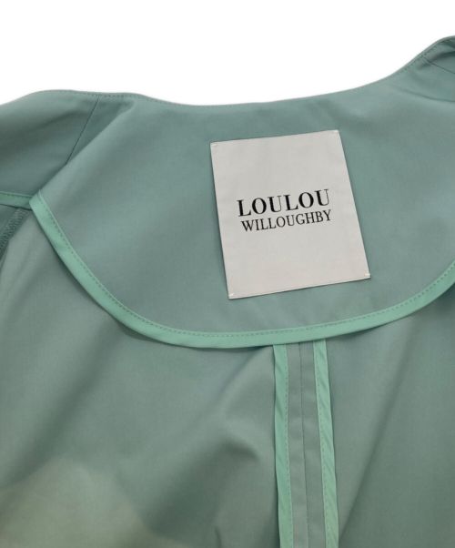 Loulou Willoughby（ルルウィルビー）Loulou Willoughby (ルルウィルビー) フリルスリーブタフタコート　212310-17-040-73-020 グリーン サイズ:2 未使用品の古着・服飾アイテム