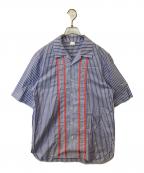 CHILDSチャイルズ）の古着「ストライプ半袖シャツ」｜ブルー