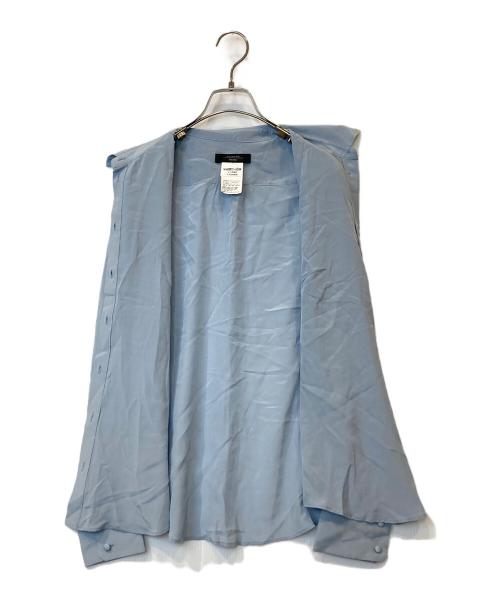Max Mara WEEK END LINE（マックスマーラ ウイークエンドライン）Max Mara WEEK END LINE (マックスマーラ ウイークエンドライン) シルクシャツ スカイブルー サイズ:42　511111976の古着・服飾アイテム