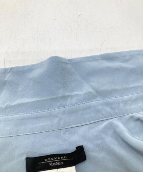 Max Mara WEEK END LINE（マックスマーラ ウイークエンドライン）Max Mara WEEK END LINE (マックスマーラ ウイークエンドライン) シルクシャツ スカイブルー サイズ:42　511111976の古着・服飾アイテム