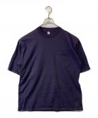 KAPTAIN SUNSHINEキャプテンサンシャイン）の古着「Crewneck Knit Pocket Tee KS22SKN02 Ｔシャツ」｜パープル