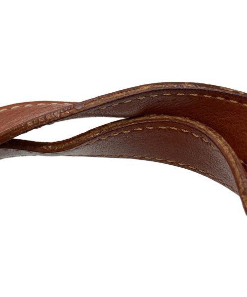 CELINE（セリーヌ）CELINE (セリーヌ) ロゴボタンレザーバッグ　CE00/13 ブラウンの古着・服飾アイテム