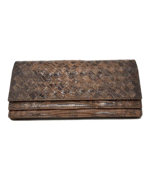 BOTTEGA VENETA（ボッテガベネタ）BOTTEGA VENETA (ボッテガベネタ) 長財布 ブラウンの古着・服飾アイテム