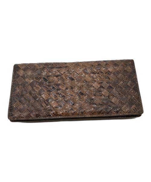 BOTTEGA VENETA（ボッテガベネタ）BOTTEGA VENETA (ボッテガベネタ) 長財布 ブラウンの古着・服飾アイテム