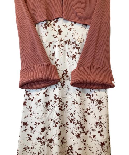 Snidel（スナイデル）Snidel (スナイデル) ニットカーデ&プリントキャミワンピースSET　SWNO234305 ピンク サイズ:1の古着・服飾アイテム