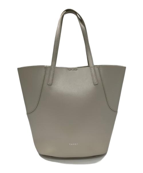 YAHKI（ヤーキ）YAHKI (ヤーキ) レザーハンドバッグ ホワイトの古着・服飾アイテム