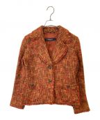 MARINA SPORTマリナスポーツ）の古着「ツイードジャケット」｜オレンジ