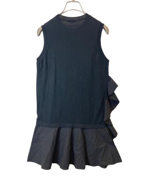 MIU MIU（ミュウミュウ）MIU MIU (ミュウミュウ) ノースリーブニットワンピース　MMA478 ブラック サイズ:36の古着・服飾アイテム