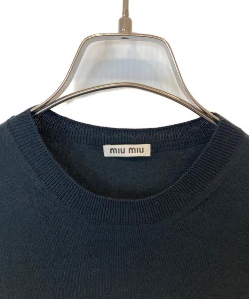 MIU MIU（ミュウミュウ）MIU MIU (ミュウミュウ) ノースリーブニットワンピース　MMA478 ブラック サイズ:36の古着・服飾アイテム