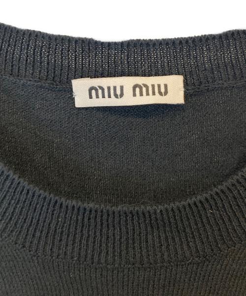 MIU MIU（ミュウミュウ）MIU MIU (ミュウミュウ) ノースリーブニットワンピース　MMA478 ブラック サイズ:36の古着・服飾アイテム