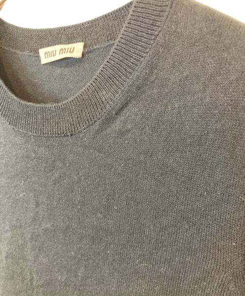 MIU MIU（ミュウミュウ）MIU MIU (ミュウミュウ) ノースリーブニットワンピース　MMA478 ブラック サイズ:36の古着・服飾アイテム