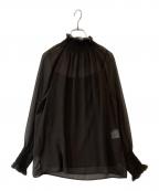 ANAYIアナイ）の古着「シアージョーゼットシャーリングブラウス　10202713090」｜ブラウン