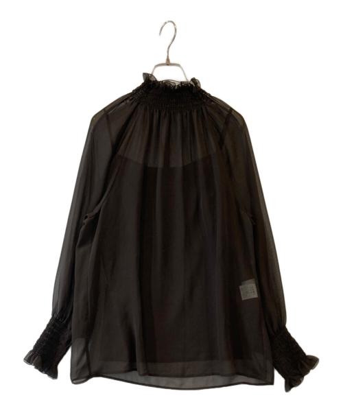 ANAYI（アナイ）ANAYI (アナイ) シアージョーゼットシャーリングブラウス　10202713090 ブラウン サイズ:38の古着・服飾アイテム