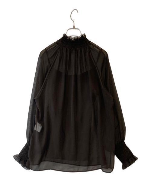 ANAYI（アナイ）ANAYI (アナイ) シアージョーゼットシャーリングブラウス　10202713090 ブラウン サイズ:38の古着・服飾アイテム