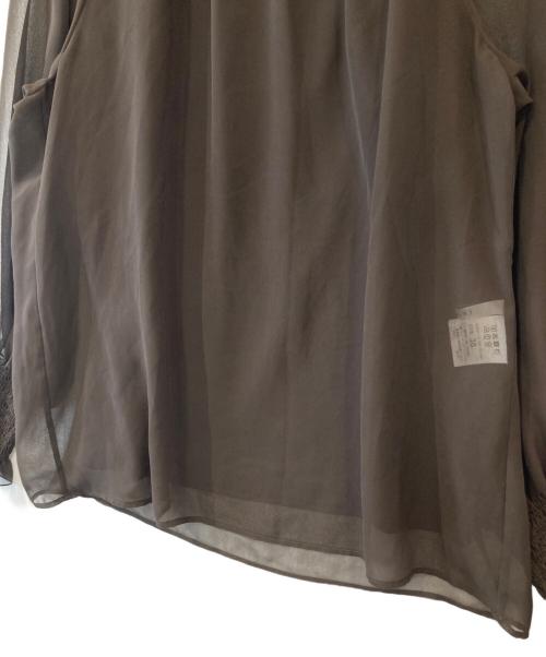 ANAYI（アナイ）ANAYI (アナイ) シアージョーゼットシャーリングブラウス　10202713090 ブラウン サイズ:38の古着・服飾アイテム
