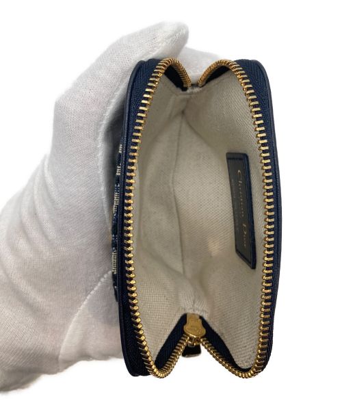 Christian Dior（クリスチャン ディオール）Christian Dior (クリスチャン ディオール) オブリークコインケース ネイビーの古着・服飾アイテム