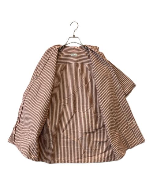 WAREHOUSE（ウエアハウス）WAREHOUSE (ウエアハウス) 半袖ストライプシャツ ブラウン サイズ:40の古着・服飾アイテム