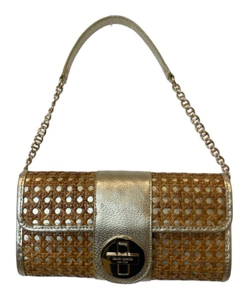 Kate Spade（ケイトスペード）Kate Spade (ケイトスペード) カゴチェーンショルダーバッグ ベージュの古着・服飾アイテム