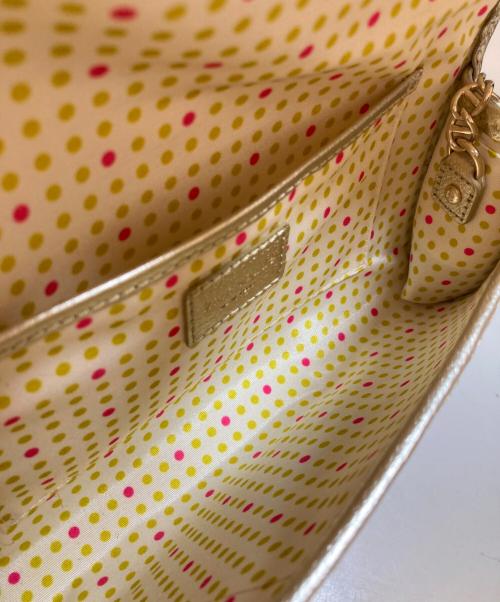 Kate Spade（ケイトスペード）Kate Spade (ケイトスペード) カゴチェーンショルダーバッグ ベージュの古着・服飾アイテム