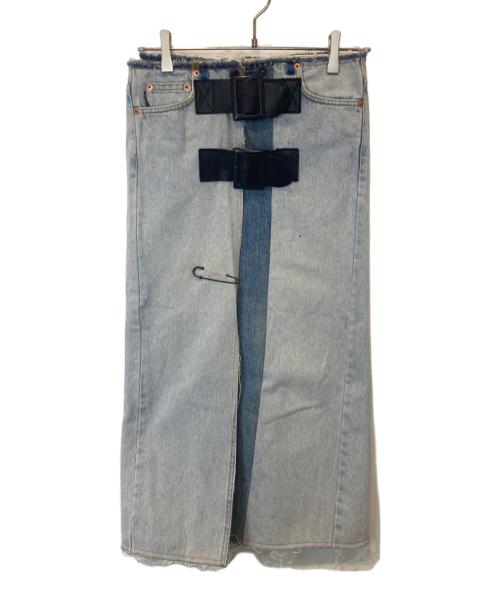 Rebuild by Needles（リビルドバイニードルス）Rebuild by Needles (リビルドバイニードルス) 501 - Wrap Skirt インディゴ サイズ:1の古着・服飾アイテム