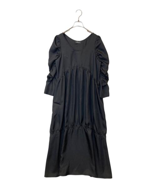 HARDY NOIR（アルディーノアール）HARDY NOIR (アルディーノアール) Uネックティアードワンピース ブラック サイズ:FREEの古着・服飾アイテム