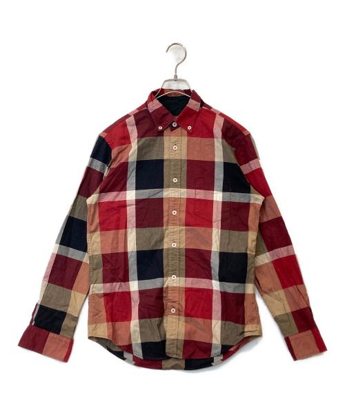 BLACK LABEL CRESTBRIDGE（ブラックレーベル クレストブリッジ）BLACK LABEL CRESTBRIDGE (ブラックレーベル クレストブリッジ) チェックシャツ　51M01-800-15 レッド サイズ:Mの古着・服飾アイテム