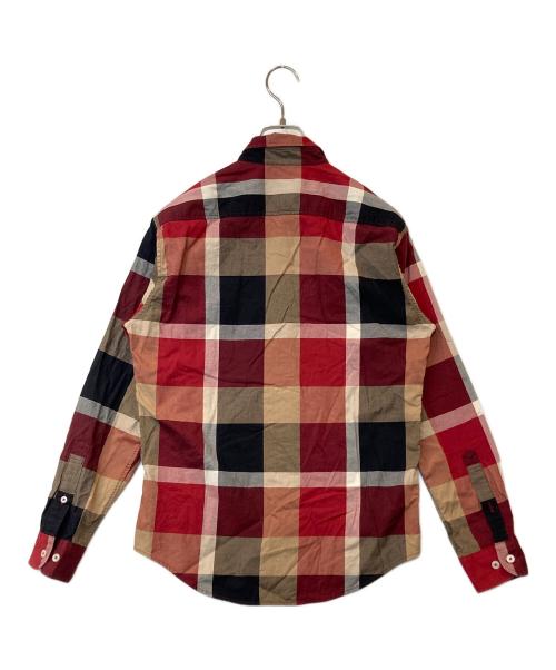 BLACK LABEL CRESTBRIDGE（ブラックレーベル クレストブリッジ）BLACK LABEL CRESTBRIDGE (ブラックレーベル クレストブリッジ) チェックシャツ　51M01-800-15 レッド サイズ:Mの古着・服飾アイテム
