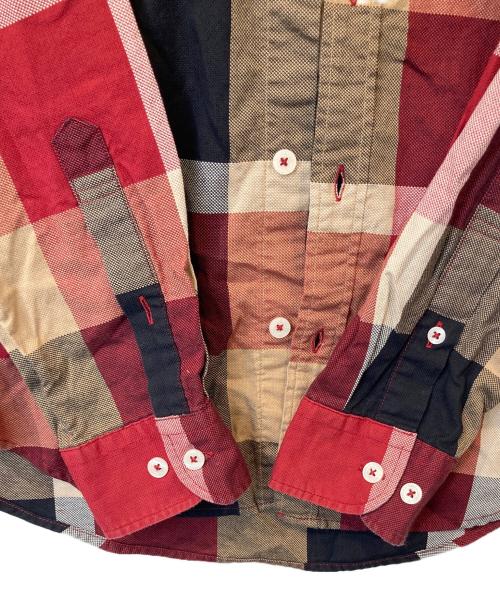 BLACK LABEL CRESTBRIDGE（ブラックレーベル クレストブリッジ）BLACK LABEL CRESTBRIDGE (ブラックレーベル クレストブリッジ) チェックシャツ　51M01-800-15 レッド サイズ:Mの古着・服飾アイテム