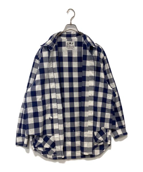 CMF OUTDOOR GARMENT（コンフィーアウトドアガーメント）CMF OUTDOOR GARMENT (コンフィーアウトドアガーメント) NEWSPAPER SHIRTS CMF2302-S04J シャツ ブルー×ホワイト サイズ:Mの古着・服飾アイテム