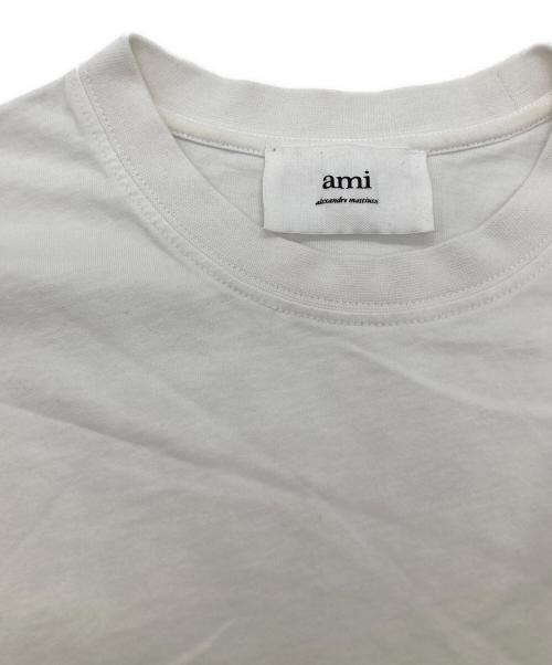 AMI PARIS（アミ パリス）AMI PARIS (アミ パリ) ハートロゴ刺繍 ロゴTシャツ　BFUTS001.724 ホワイト サイズ: XSの古着・服飾アイテム