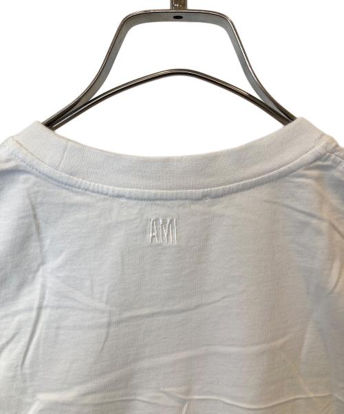 AMI PARIS（アミ パリス）AMI PARIS (アミ パリ) ハートロゴ刺繍 ロゴTシャツ　BFUTS001.724 ホワイト サイズ: XSの古着・服飾アイテム