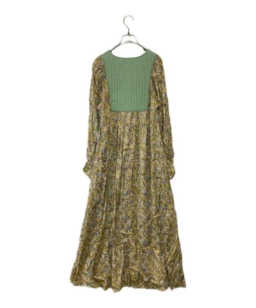 ne quitez pas（ヌキテパ）ne quitez pas (ヌキテパ) ペイズリー柄レーヨンワンピース 010422GH5 ベージュ サイズ:表示がないため不明の古着・服飾アイテム