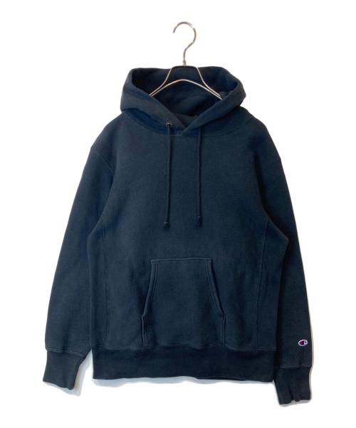 Champion REVERSE WEAVE（チャンピオン リバース ウィーブ）Champion REVERSE WEAVE (チャンピオン リバース ウィーブ) プルオーバーパーカー ブラック サイズ:Lの古着・服飾アイテム