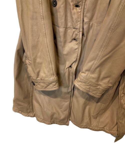 DROMe（ドローム）DROMe (ドローム) レザーコート 18318 ブラウン サイズ:Mの古着・服飾アイテム