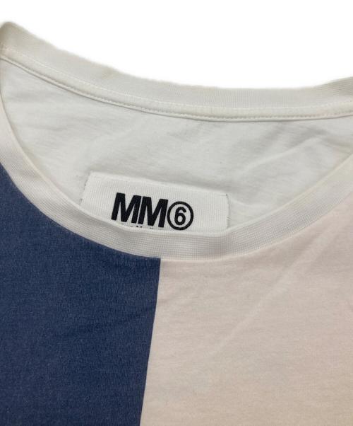 MM6 Maison Margiela（エムエムシックスメゾンマルジェラ）MM6 Maison Margiela (エムエムシックス メゾンマルジェラ) ノースリーブワンピース S63NL0005 S22454 ホワイト×ネイビー サイズ:Sの古着・服飾アイテム