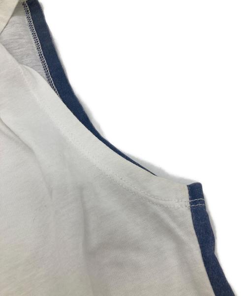 MM6 Maison Margiela（エムエムシックスメゾンマルジェラ）MM6 Maison Margiela (エムエムシックス メゾンマルジェラ) ノースリーブワンピース S63NL0005 S22454 ホワイト×ネイビー サイズ:Sの古着・服飾アイテム