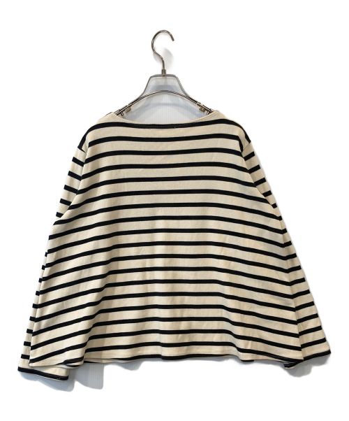 mizuiro-ind（ミズイロインド）mizuiro-ind (ミズイロインド) ボーダーワイドニット ベージュ サイズ:FREEの古着・服飾アイテム