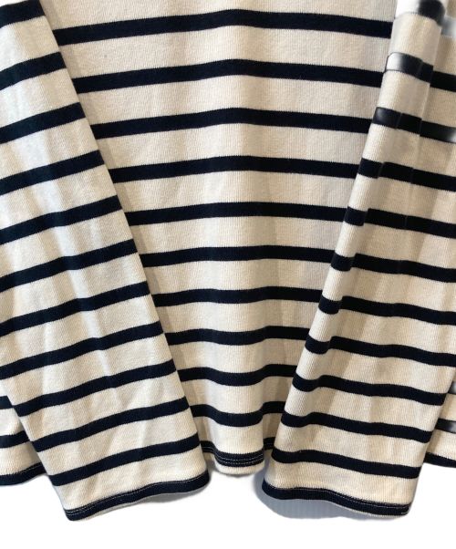 mizuiro-ind（ミズイロインド）mizuiro-ind (ミズイロインド) ボーダーワイドニット ベージュ サイズ:FREEの古着・服飾アイテム