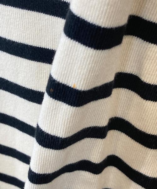 mizuiro-ind（ミズイロインド）mizuiro-ind (ミズイロインド) ボーダーワイドニット ベージュ サイズ:FREEの古着・服飾アイテム