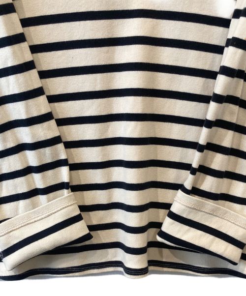 mizuiro-ind（ミズイロインド）mizuiro-ind (ミズイロインド) ボーダーワイドニット ベージュ サイズ:FREEの古着・服飾アイテム