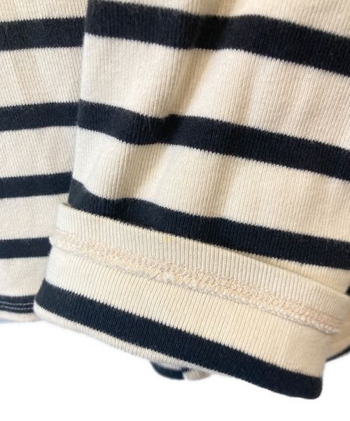mizuiro-ind（ミズイロインド）mizuiro-ind (ミズイロインド) ボーダーワイドニット ベージュ サイズ:FREEの古着・服飾アイテム