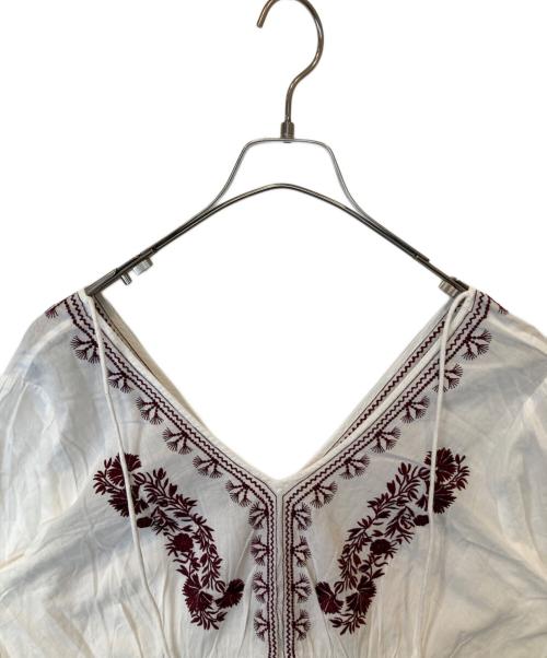 ne quittez pas（ヌキテパ）ne quittez pas (ヌキテパ) コットンボイル刺繍バックリボンワンピース　010481022 ホワイト サイズ:表記がない為不明の古着・服飾アイテム